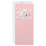 White Poodle Rose Petals Pink Invitation Custom Rack Card