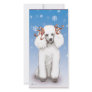 White Poodle Snowflakes Christmas Cards Invitation Photo Cards