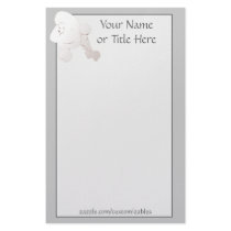 White Poodle Stationery