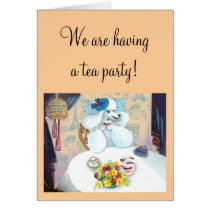 White Poodle Tea Party Cards