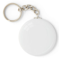 White pool ball keychain