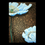 White Poppies Floral Art Print posters
