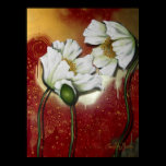 White Poppy Art Print posters