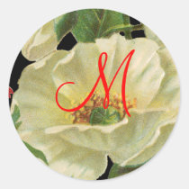 White Poppy Customizable Stickers stickers