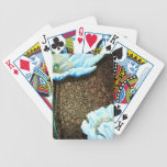 White Poppy Design Playing Cards