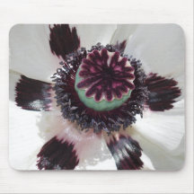 White poppy mouse pad