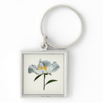 White Poppy Profile keychains