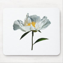 White Poppy Profile mousepads
