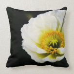 white poppy toss pillow