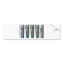 WHITE PRAYING MANTIS BUMPER STICKER