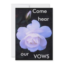white pretty, Come, hear, our, VOWS invitations
