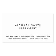 White Professional Plain Elegant Modern Simple Business Card Templates