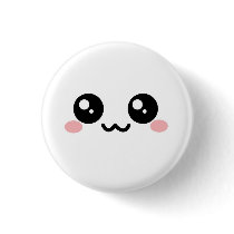White Puff Face Button vers 2