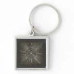 White Pulsating Strokes on Black keychains