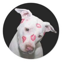 White Puppy Dog Love, Sealed with Lipstick Kisses stickers