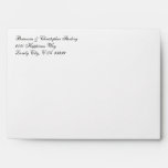 White & Purple Damask Invitation Envelopes