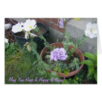 White & Purple Lisa Flower cards