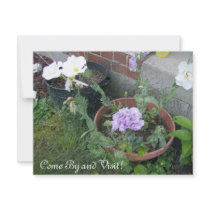 White & Purple Lisa Flower invitations by allthingsnatural White & Purple Lisa Flower invitations