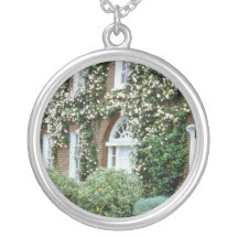 white Queen Anne House With Climbing Rose Cecile B Jewelry