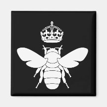 White Queen Bee Logo...Are You A Queen Bee? Fridge Magnets