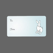 White Rabbit Adhesive Gift Tags labels