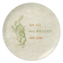 White Rabbit, Alice in Wonderland Party Plate
