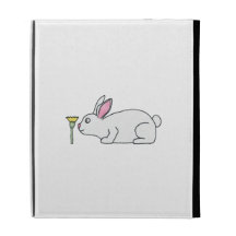 White Rabbit and Flower. iPad Case