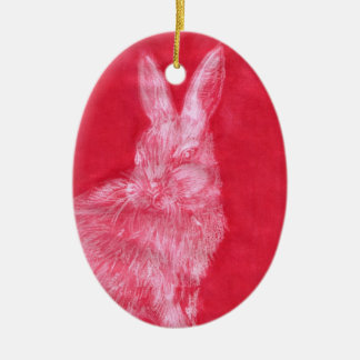 white china rabbit ornament