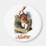 White Rabbit (color) Refrigerator Magnet