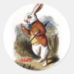 White Rabbit (color) Sticker