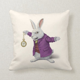 white rabbit cushion