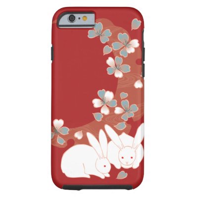 White Rabbit Cute Girly Vintage Fine Art Tough iPhone 6 Case