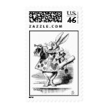 White rabbit from Alice in Wonderland Postage