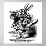 White Rabbit from Alice in Wonderland posters