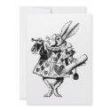 White Rabbit Herald Inked Black invitation