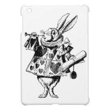 White Rabbit Herald Inked Black iPad Mini Cover
