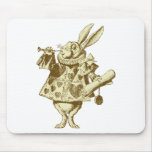 White Rabbit Herald Inked Sepia Mousepads