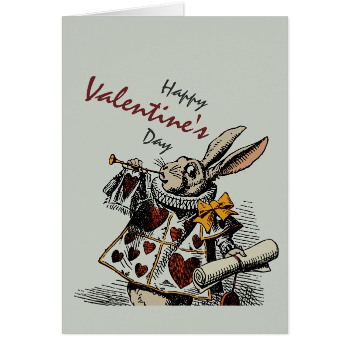 White Rabbit (in Color) CC0369 Valentine Card