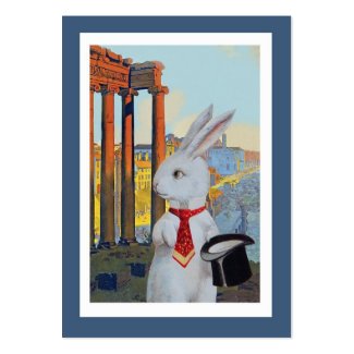 White Rabbit in Rome and Paris - Two Sided Business Card