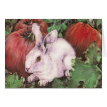 White Rabbit in the Pumpkin Patch Cards