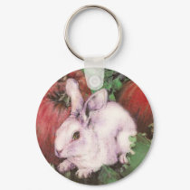 White Rabbit Keychain