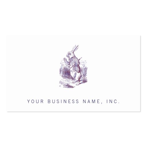 White Rabbit Letterpess Style Business Card (front side)