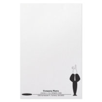 White Rabbit n Tie Design stationery