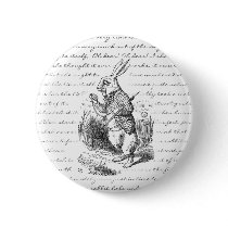 White Rabbit - Oh Dear! Oh Dear! I shall be Late! buttons