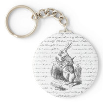 White Rabbit - Oh Dear! Oh Dear! I shall be Late! keychains