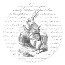 White Rabbit - Oh Dear! Oh Dear! I shall be Late! stickers