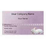 White Rabbit on Lilac Background Business Card