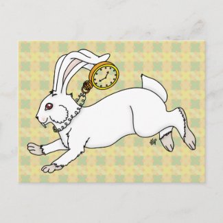White Rabbit Postcard postcard
