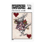 White Rabbit postcard postage stamps