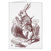 White Rabbit Shower Invitation Greeting Cards